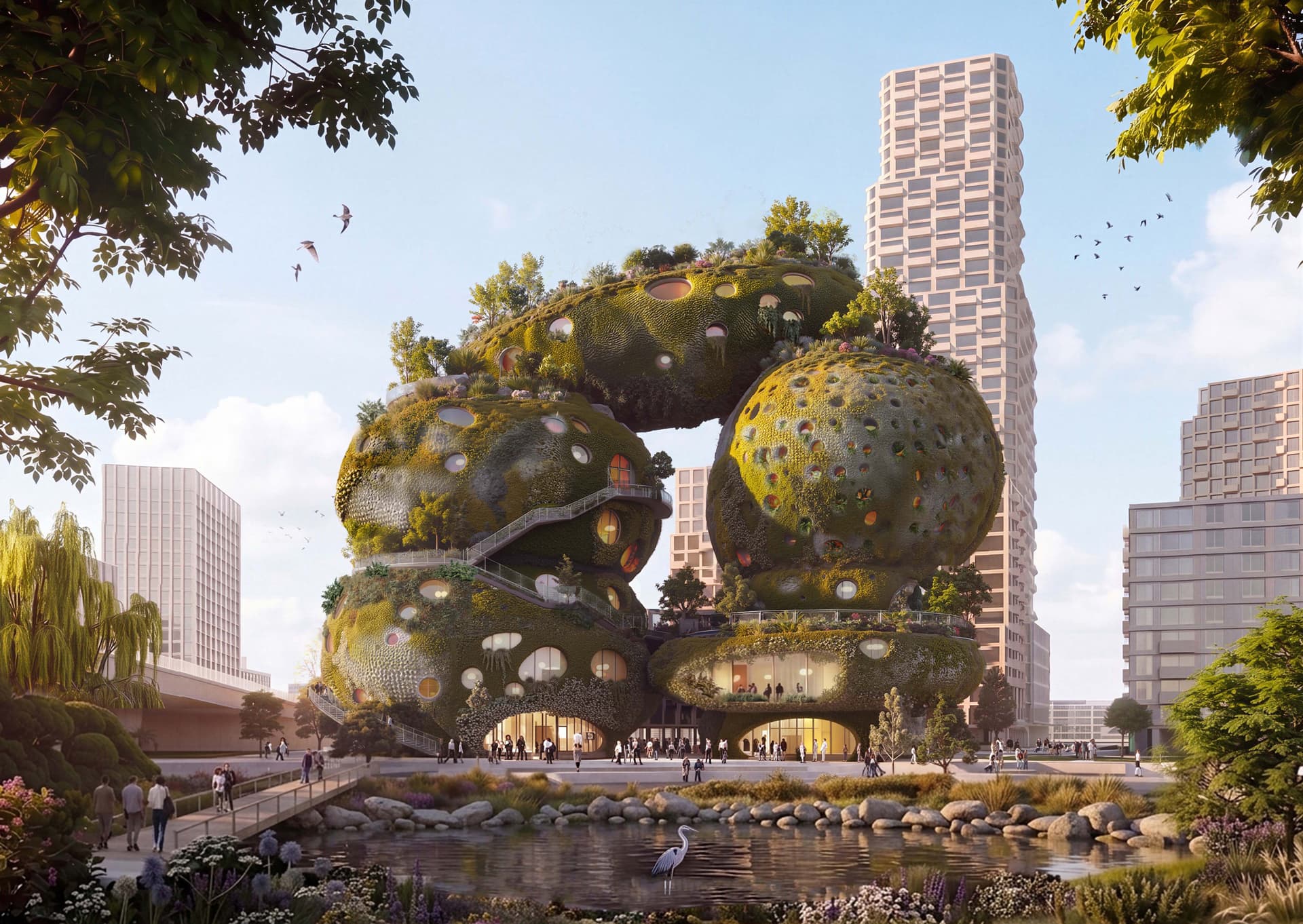 Rotterdam Rocks, MVRDV’s living landmark merges river and city